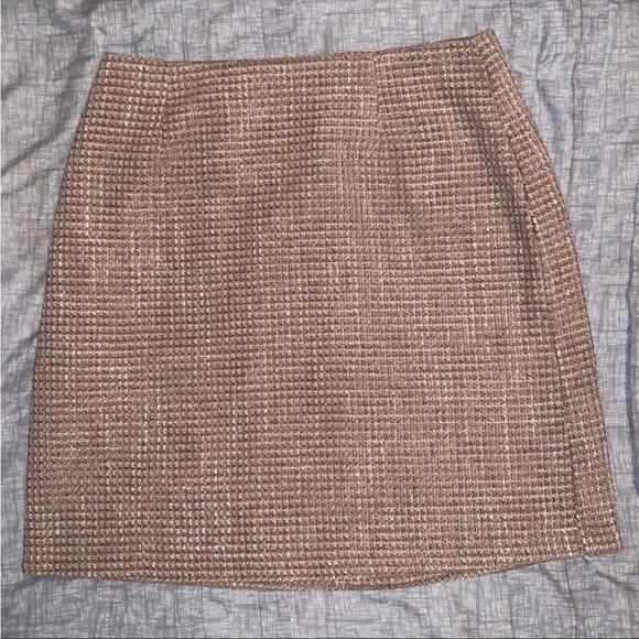 Pink Lily- Brown Tweed Skirt - Picture 5 of 14
